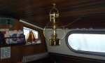 Olielamp en glas in lood